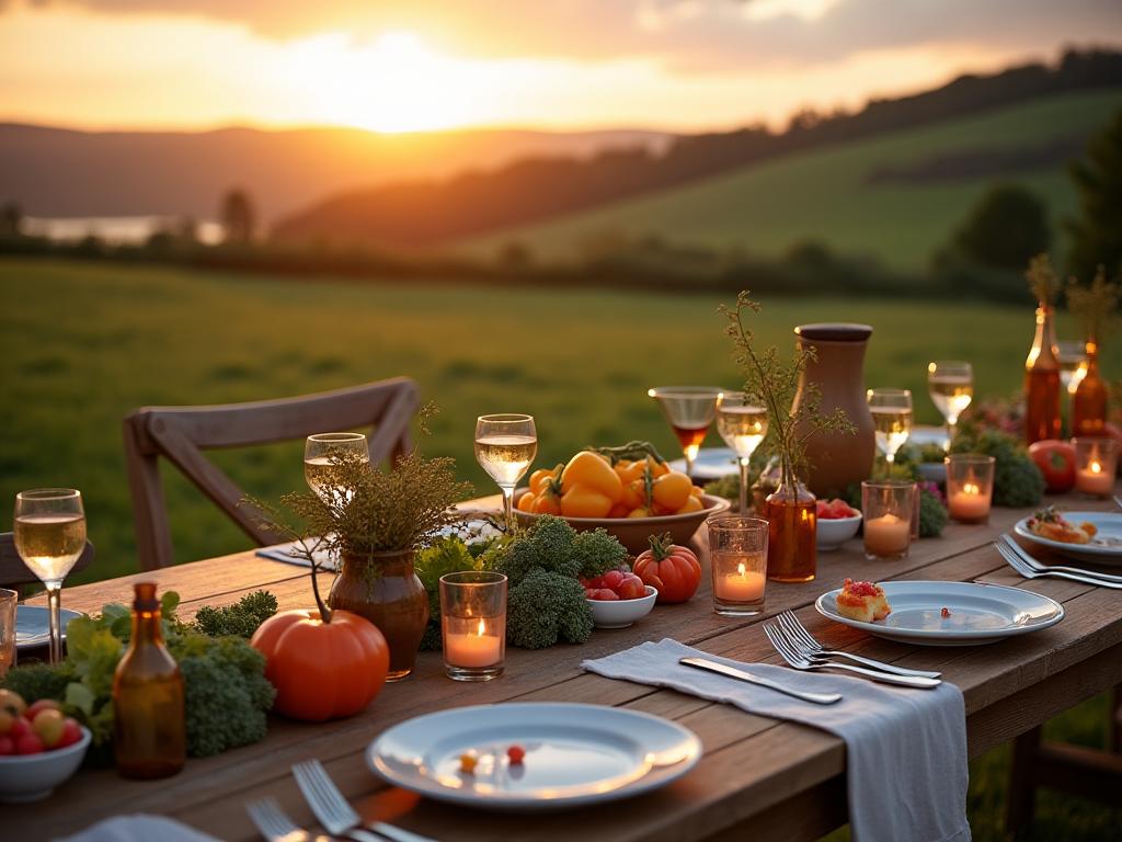 Farm-to-table dining experience in Irish countryside
