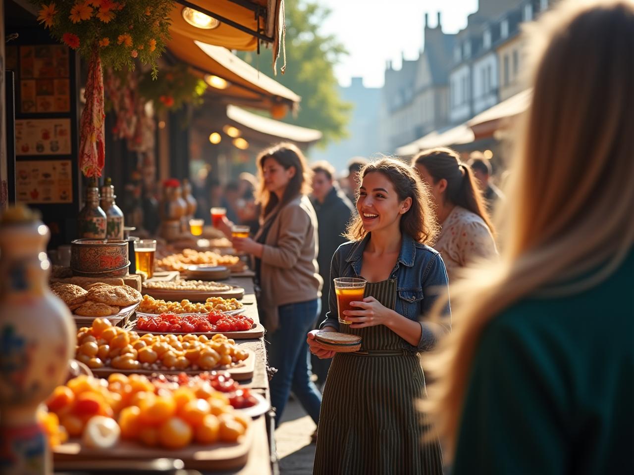Irish food and drink festival celebration with local community