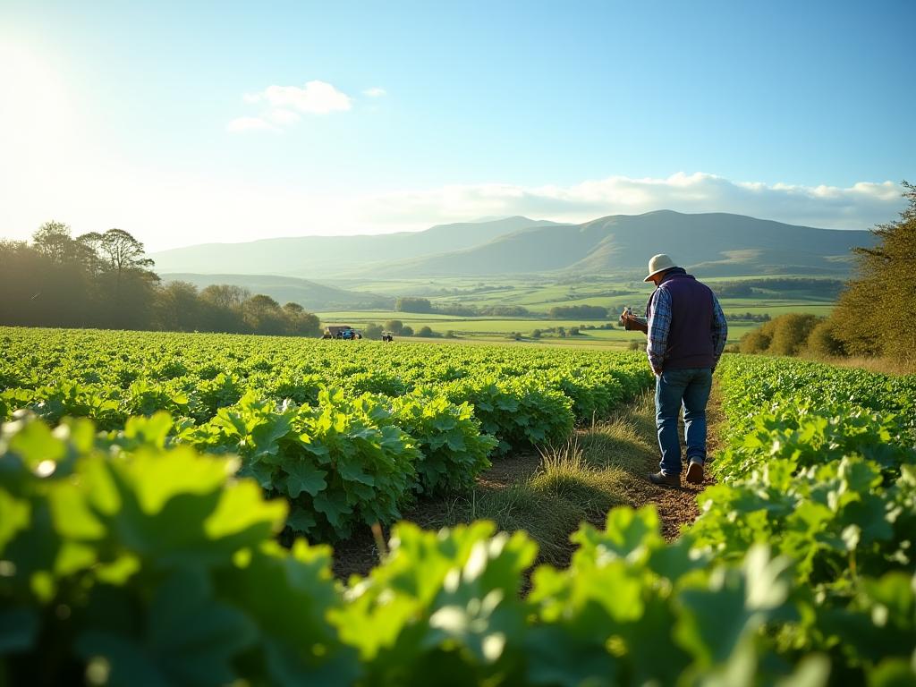 Sustainable Irish farm with organic produce